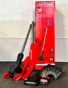 New In Box Craftsman V20 Lithium Ion 10" String Trimmer & Edger (Battery And Charger Included)
