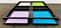 New Quokka Tilting And Rotating Puzzle Table Top In Black With Slide Out Drawers - 4
