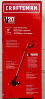 New In Box Craftsman V20 Lithium Ion 10" String Trimmer & Edger (Battery and Charger Included) - 2