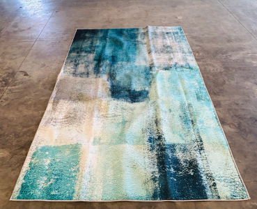 Turquoise Outdoor Patio Rug/ Carpet (6'x9')
