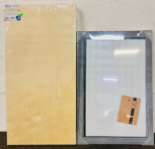 (2) New Wooden Painting Panels 18"x 36" and HBCY Creations Rustic Style Chalkboard (20"x30")