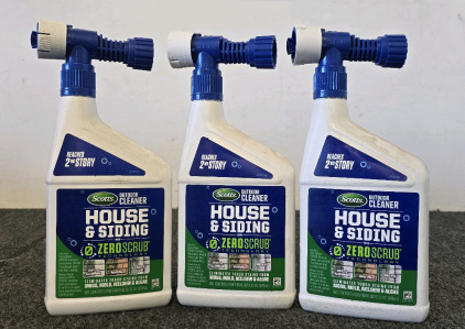 (3) Scotts Outdoor Cleaner- House & Siding With Zero Scrub Technology