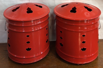 (2) Outdoor Metal Burn Barrels