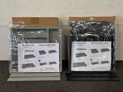 (2) Expandable Drawer Organizers (Black and Gray)