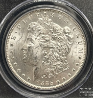 1885-O Morgan Silver Dollar W/ PCGS C.O.A. MS63 Graded And Carded - 2