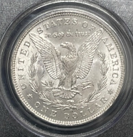1885-O Morgan Silver Dollar W/ PCGS C.O.A. MS63 Graded And Carded - 3