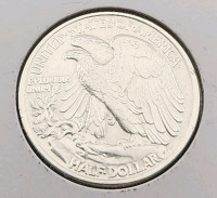 1943 WALKING LIBERTY SILVER HALF DOLLAR HI GRADE U.S. MINT RARE COIN - 4