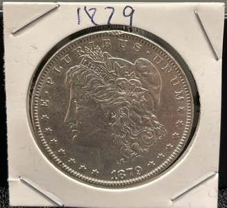 1879 Morgan Silver Dollar (Verified And Carded)