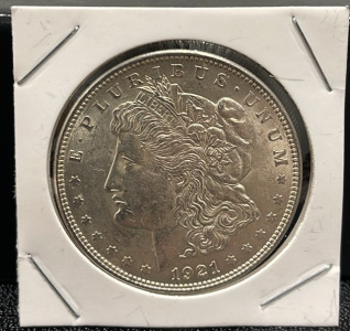 1921 Morgan Silver Dollar (Verified And Carded)