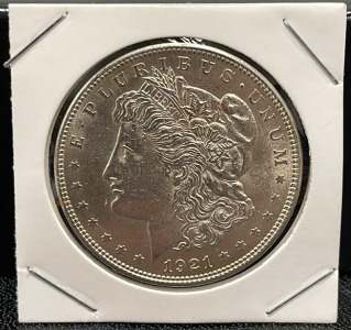 1921 Morgan Silver Dollar (Verified And Carded)