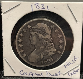 1831 Capped Bust Half Dollar (Carded)
