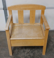 Wood Chair with Compartment