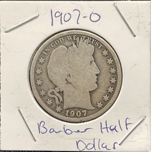 1907-O Barber Half Dime Coin (Carded)