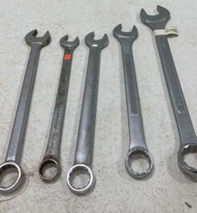 (5) Assorted Open Ended Wrenches