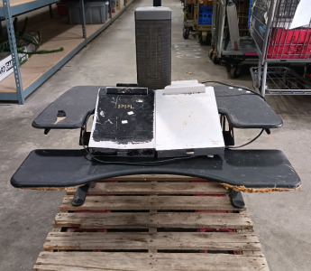 (4) Office & Utility Items - (1) Varidesk ProPlus 36 (2) Metal Clipboards (1) Ceramic Heater - Powers On - Very Hot 🔥