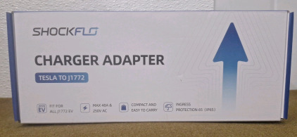 (1) SHOCKFLO Charger Adapter Tesla To J1772