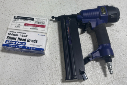 (1) Central Pneumatic Air Nailer/Stapler- Item 40116 With Brads