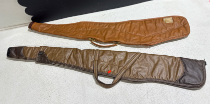 (2) Leather Gun Cases