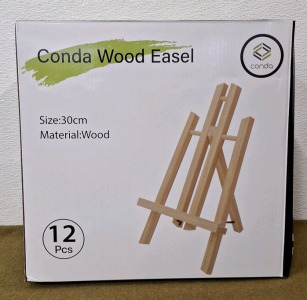 (1) CONDA, 12 Pack Of 11" Tabletop Easels, Portable A-Frame Tripod Tabletop Easel Set For Painting Party & Displaying Canvases, Photos