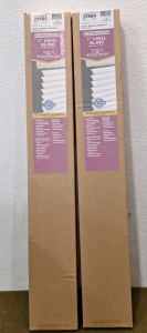 (2) Lotus Windoware 1" Cordless Vinal Blinds, White, 29"W x 84"L