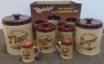 Fine Ceramics. 4PC Canister Set.