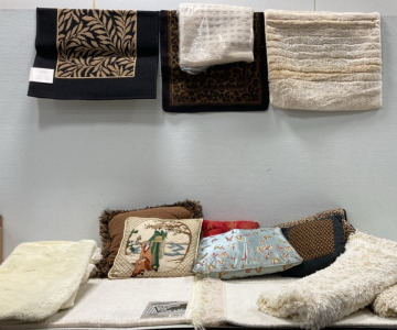 Antique Throw Pillows - Bath Matts - Area Rugs