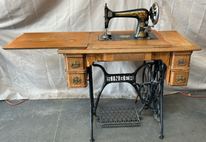 Vintage Sewing Machine Cabinet
