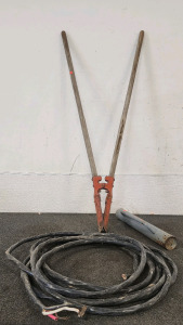 Manual Post-Hole Digger, Manual Post Driver, And Wire
