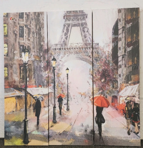 Paris 3 Peice Wall Art