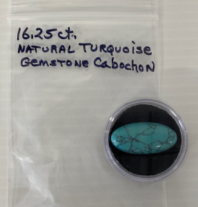 Consignor States Listing As Follows: 16.25 Ct Turquoise Cabochon