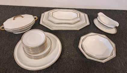 Beautiful K & A Krautheim Selb Bavaria Germany Set of Dishes, Including Plates Serving Dishes, And Cups
