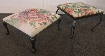 Antique Floral Footstools