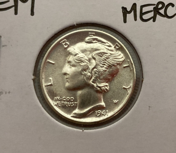 1941 G Mercury Silver Dime