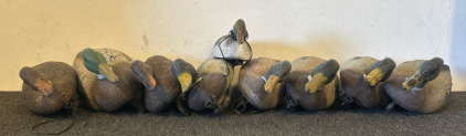 Set Of Nine Carry-Lite Duck Decoy Mallard Drake Hunting