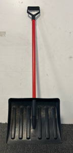 Durable My Helper D-Grip Black Poly Blade Snow Shovel With Red Handle