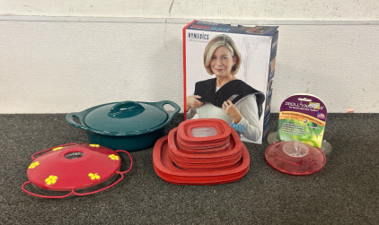Thera-P Heated Neck & Shoulder Massager, Rachael Ray Ceramic Casserole Bakers with Shared Lid Set Teal, Rubbermaid Lids 3 Small 3 Medium And 2 Large, Droll Yankees Worlds Best Bird Humminghird Window Feeder