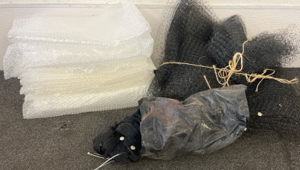Box Of Bubble Wrap, Gardening Netting & Fine Netting