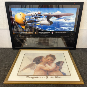 Framed USS Enterprise Send Off Poster, Framed Photo