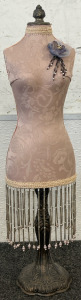 Vintage 22&rdquo; Mannequin With Beads & Metal Stand