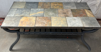 Outdoor Table w/ Slate Tile Top