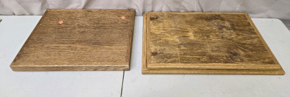 (2) Wood Lazy Susans