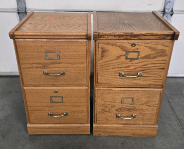 (2) Beautiful Wook File Cabinets