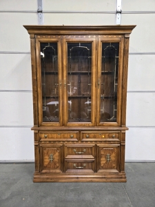 American Drew Solid Oak Display Cabinet