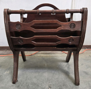 Vintage Mahogany Butler Magazine/Books Rack Style 855