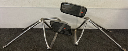 (2) United Pacific 60039 15" Extendable Stainless Steel Swing Away Mirrors