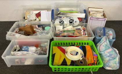 Totes Of Craft Supplies &mdash; Paint, Sewing Stencils, Stamps, Jewelry Making Supplies & More!