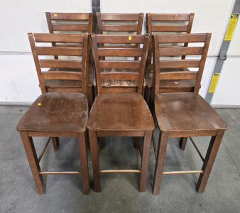 (6) Wood Dinning Chairs