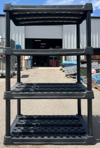 Black Adjustable 4 Tier Shelving