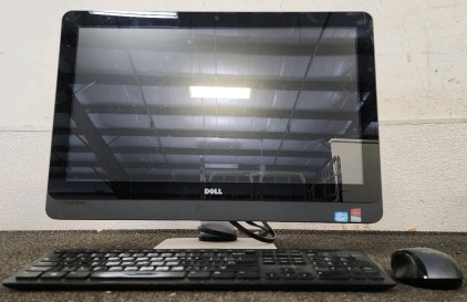 Dell Inspiron All-in-One Desktop Computer, Dell Keyboard, And A Logitech Mouse.