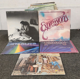 Box Of Vintage Vinyls- Including Thr Impressions, Olivia Newton John, Billy Joel, And More!